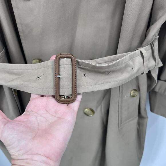 Vintage Burberrys of London Tan Trench Coat with Nova Check Lining Mens 44 - Picture 6 of 16